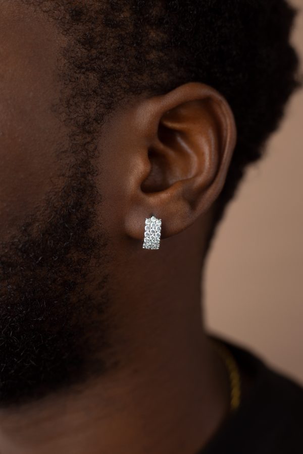 VVS MOISSANITE Hoop Earrings