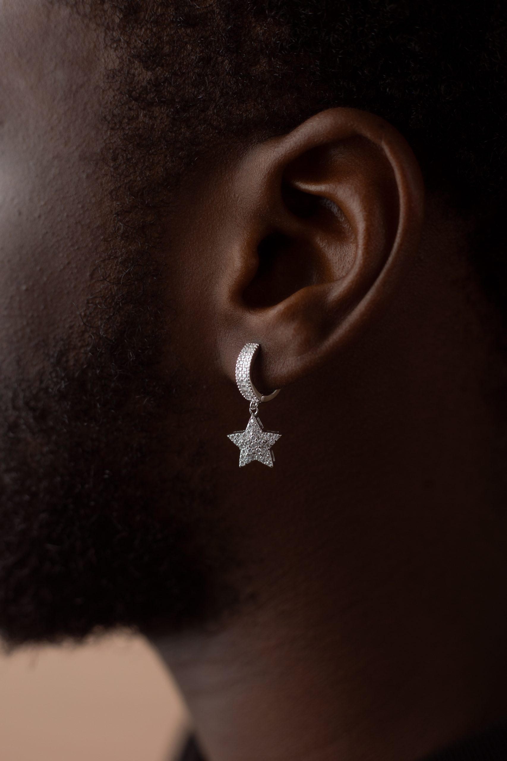 VVS MOISSANITE Star Hoop Earrings - Image 2