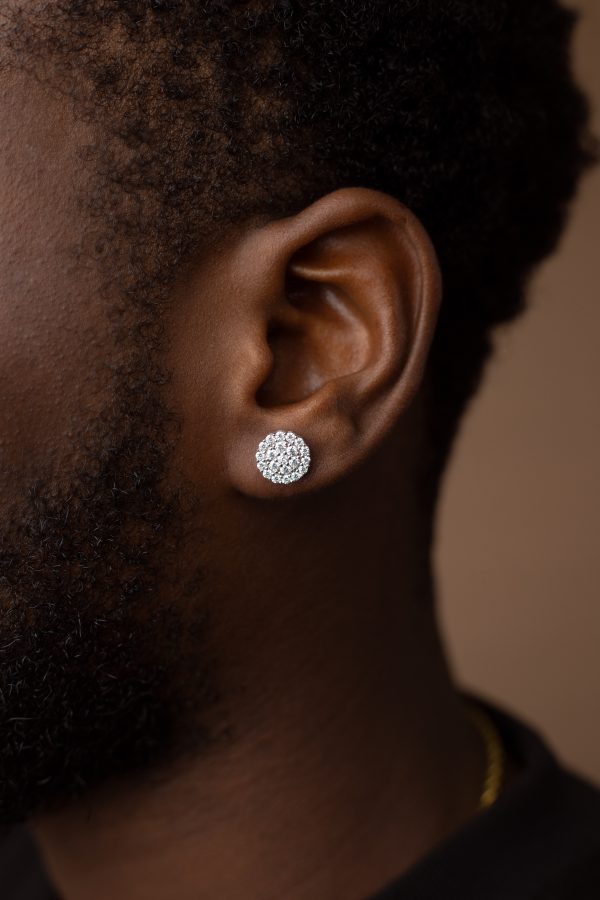 10MM Round Cut VVS MOISSANITE Earrings