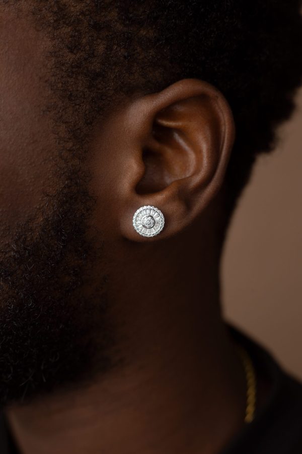Baguette Round VVS MOISSANITE Earrings
