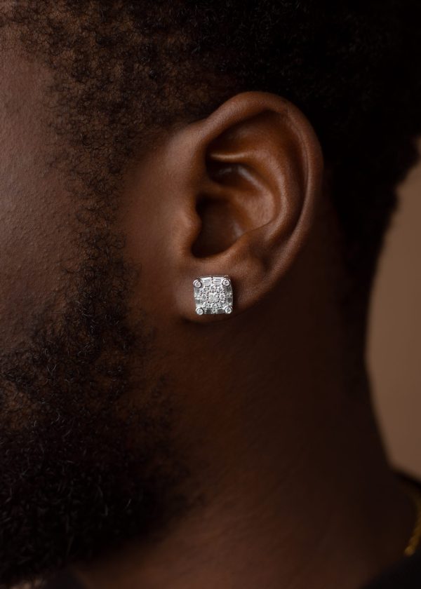 Baguette Cushion cut VVS Moissanite Earrings