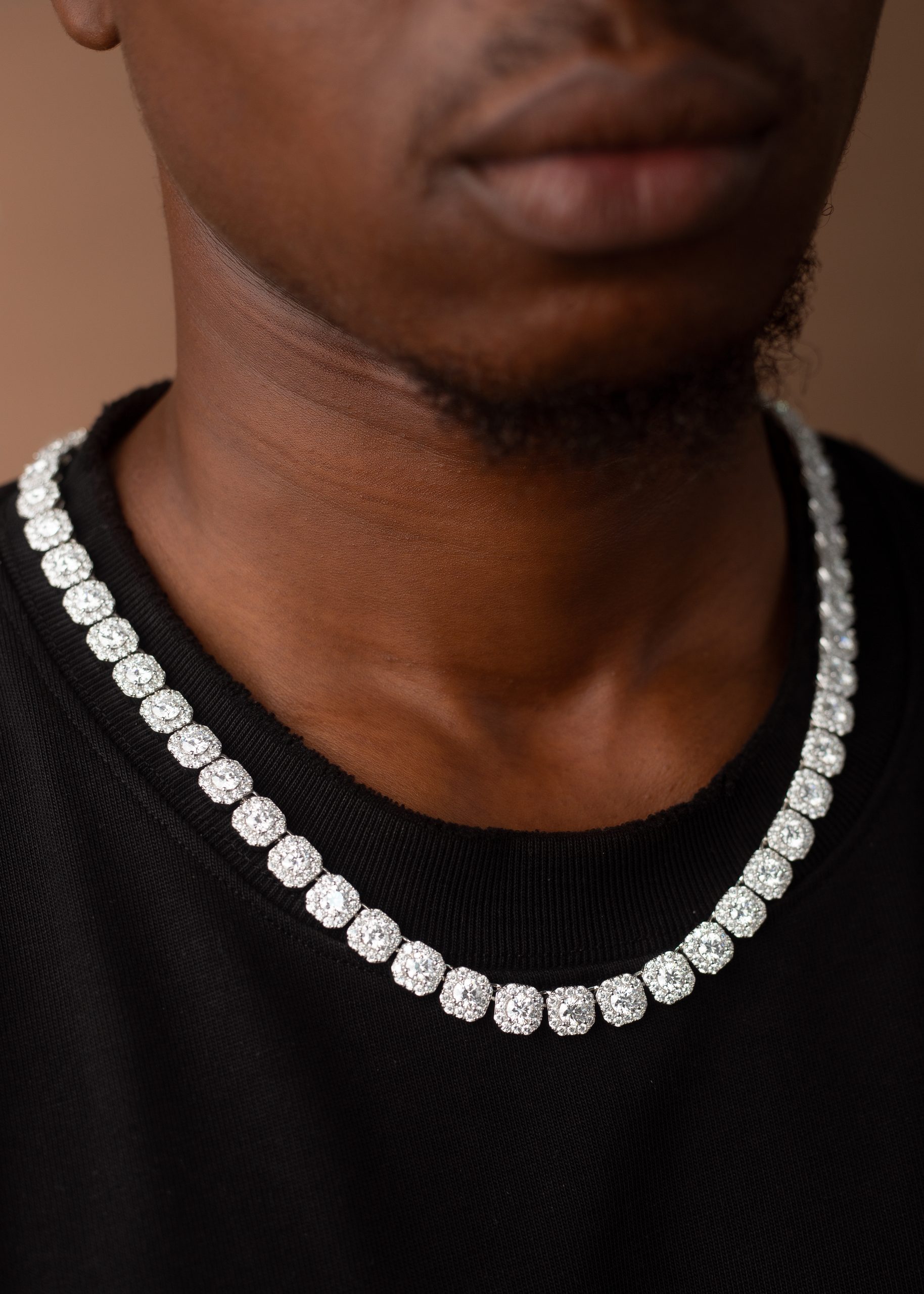 10MM VVS MOISSANITE Square Tennis Chain