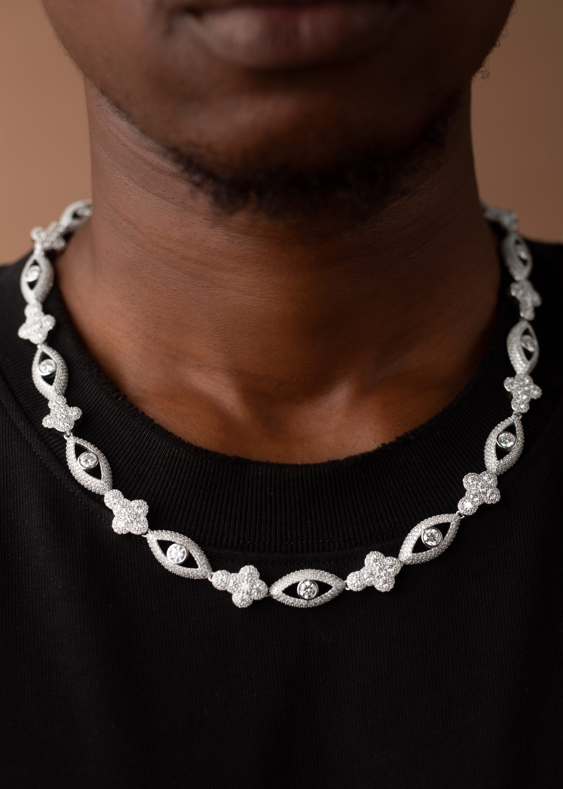 12.6MM Cross Eye VVS MOISSANITE Cuban