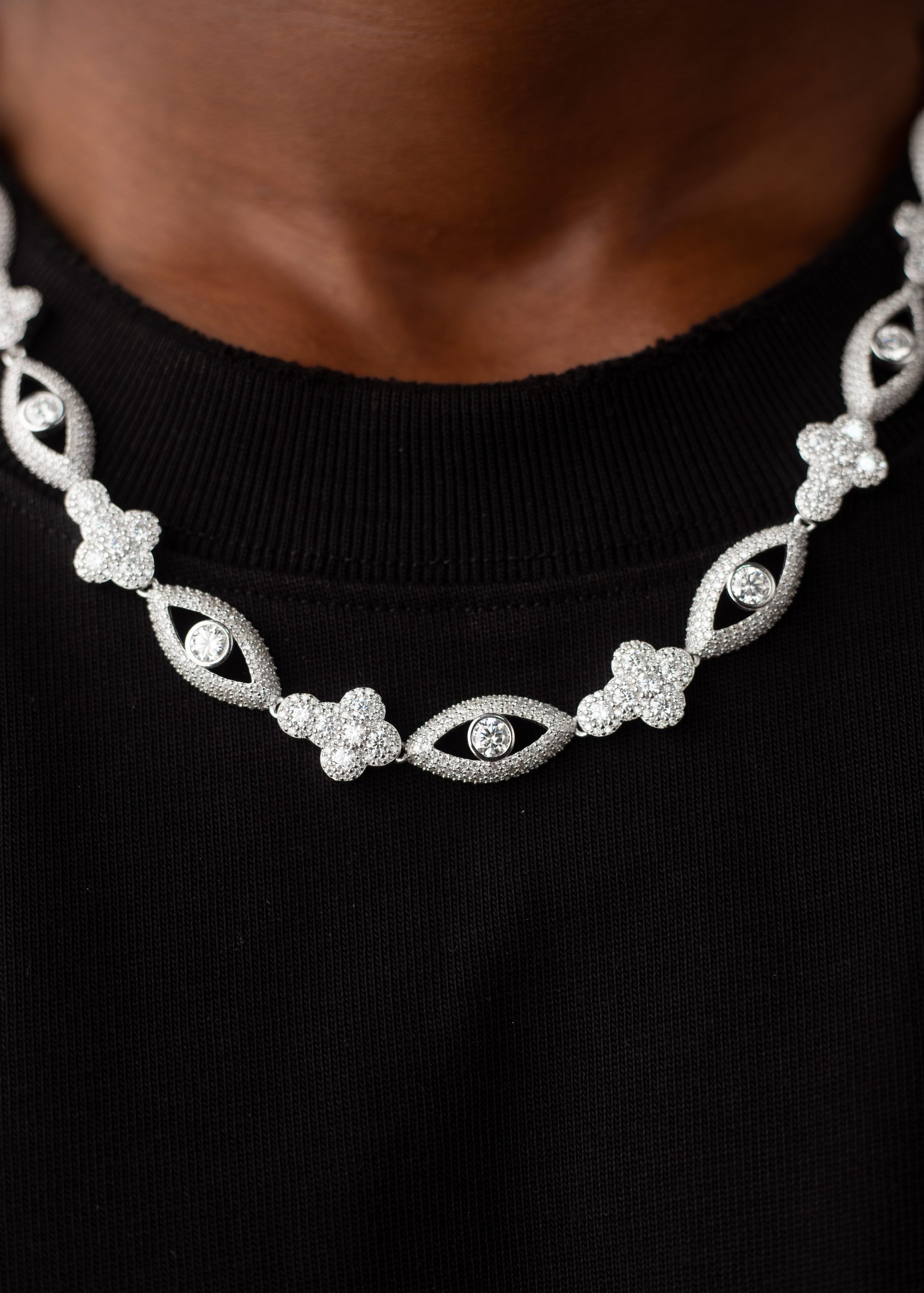 12.6MM Cross Eye VVS MOISSANITE Cuban - Image 2