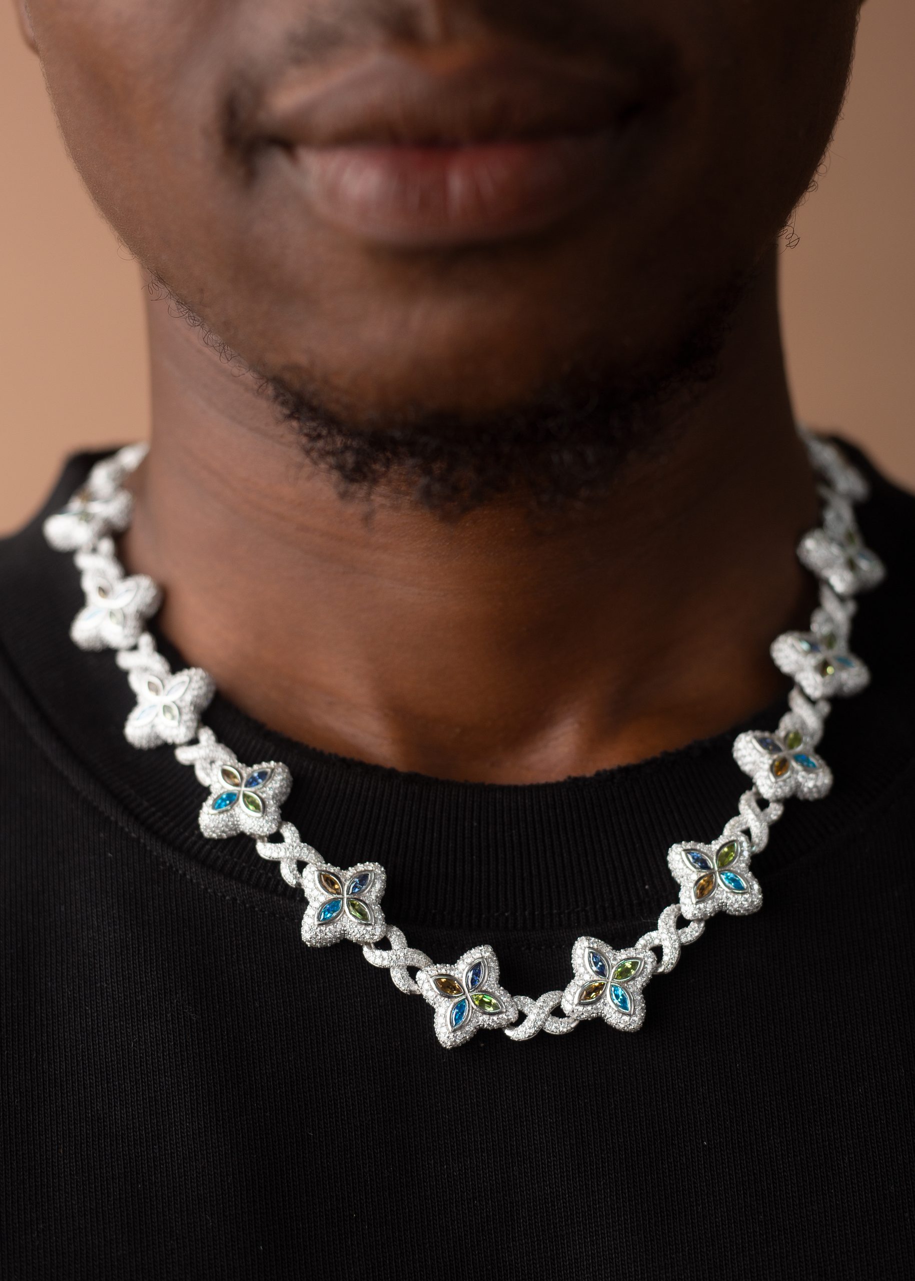 13MM VVS MOISSANITE Cuban with Colors