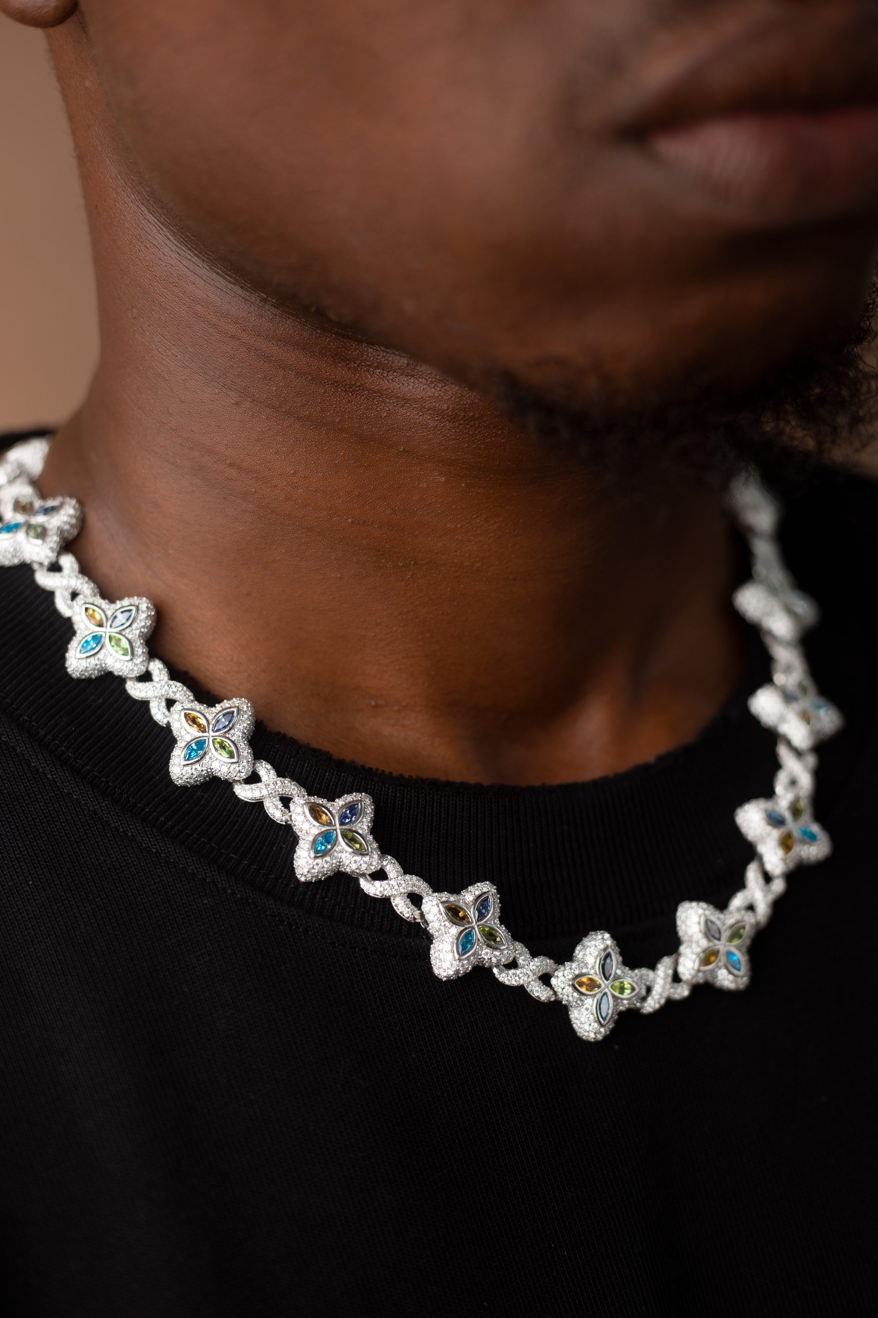 13MM VVS MOISSANITE Cuban with Colors - Image 2