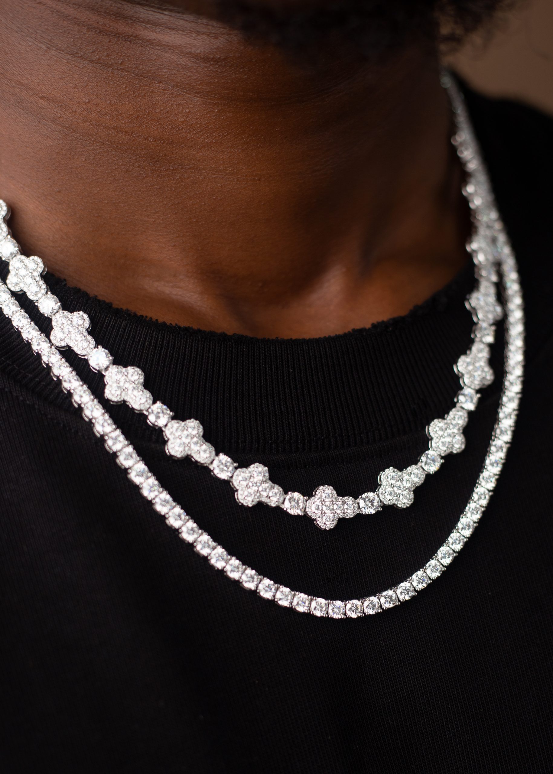 VVS MOISSANITE Cross Tennis Chain - Image 2