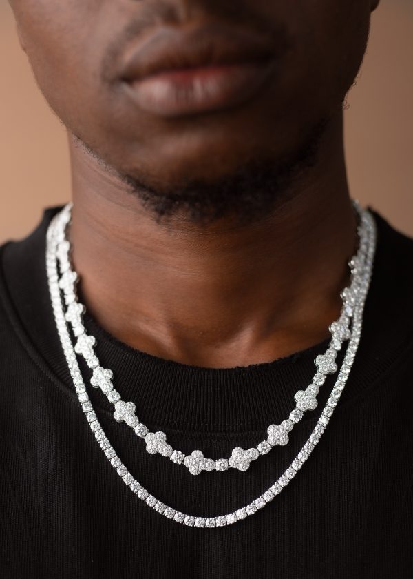 VVS MOISSANITE Cross Tennis Chain