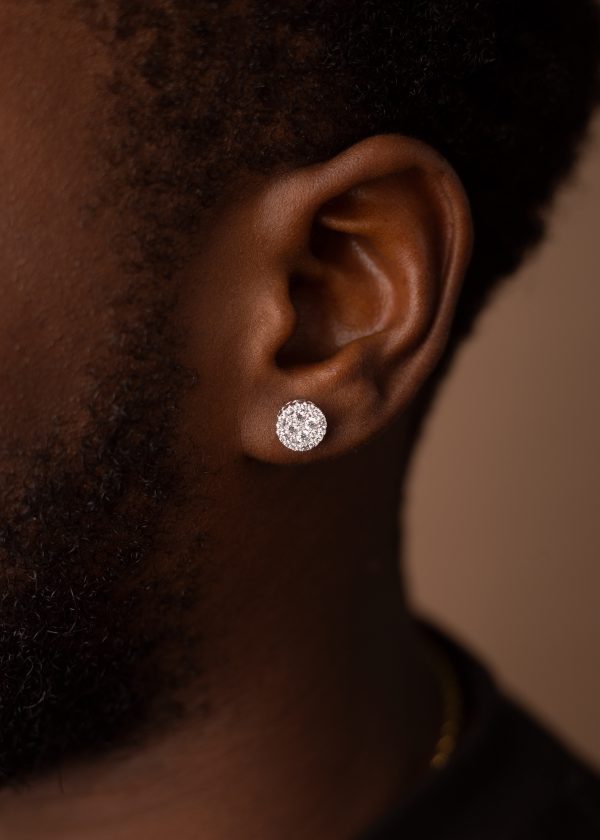 7mm Round cut VVS MOISSANITE Earrings