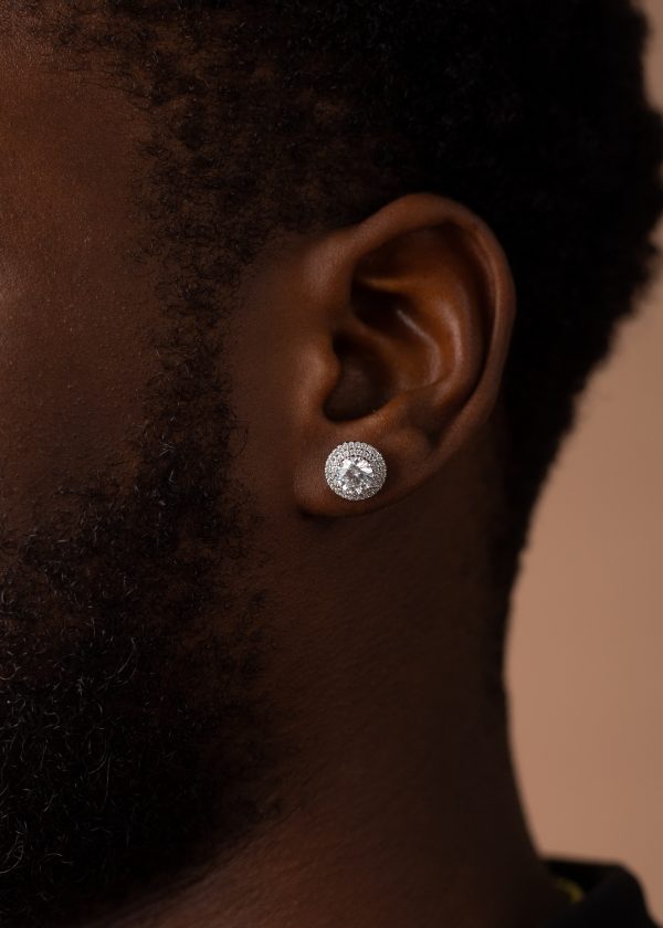 12MM Round Cut VVS MOISSANITE Earrings