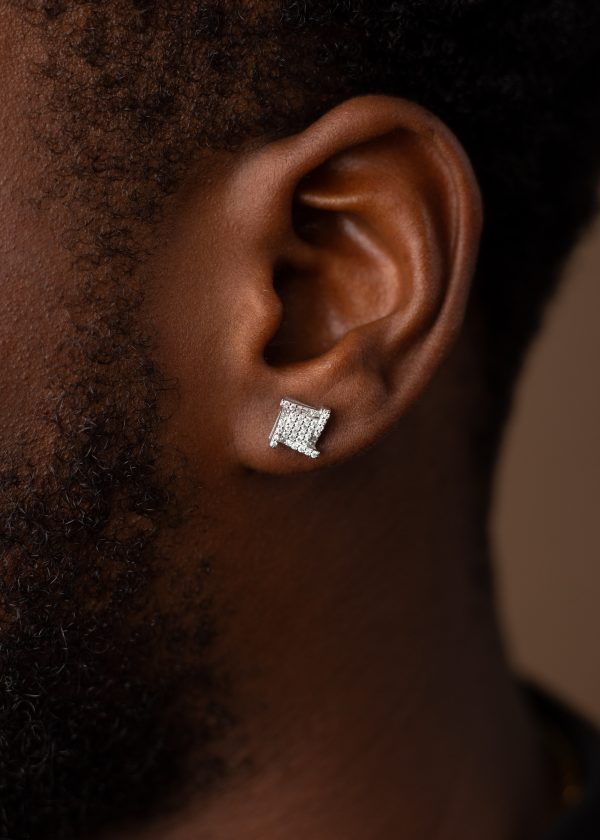 6.5MM Square VVS MOISSANITE Earrings