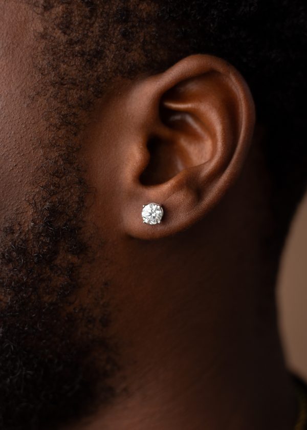 6.5MM Round Cut VVS MOISSANITE Earrings