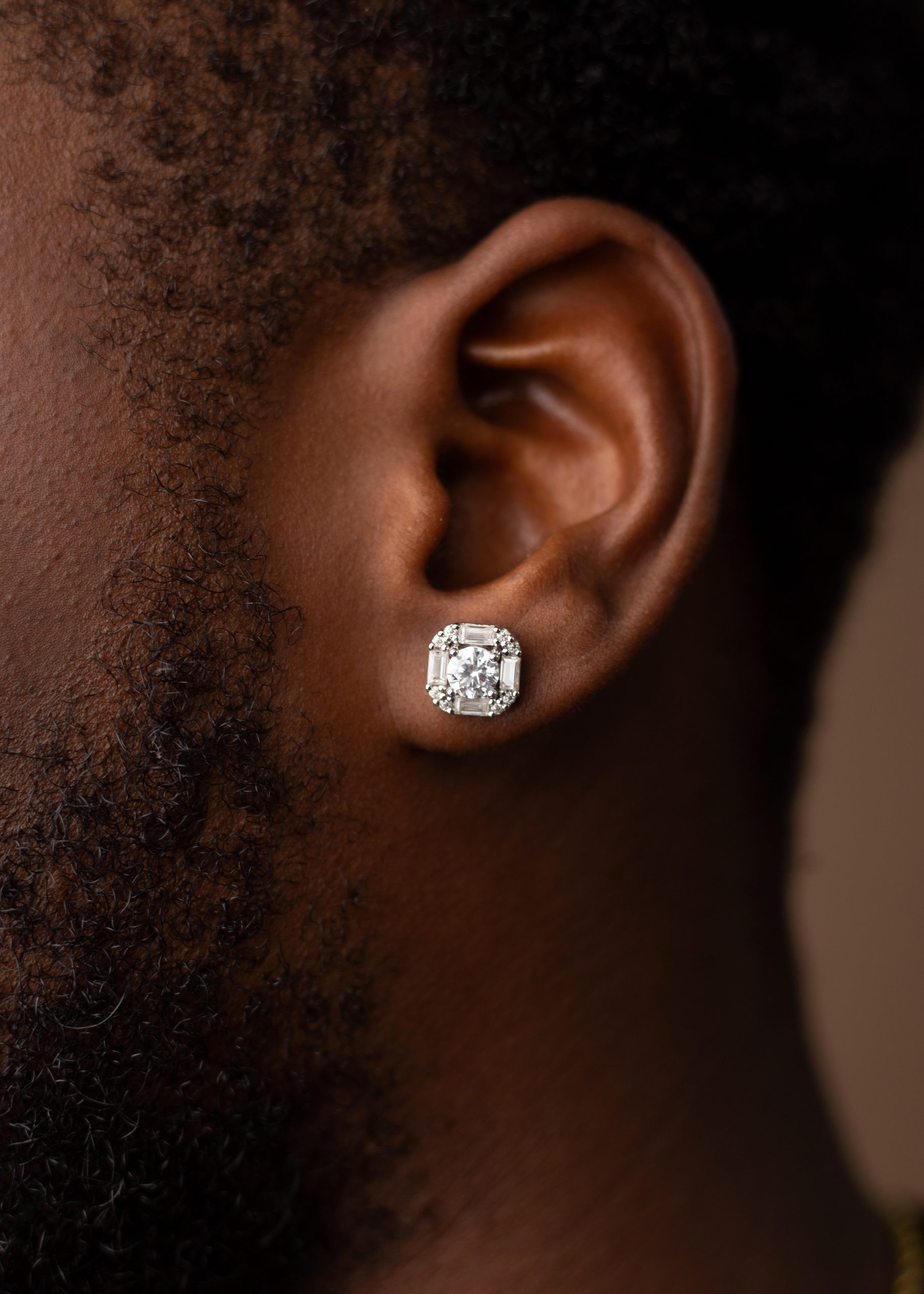 8MM Baguette Square VVS MOISSANITE Earrings