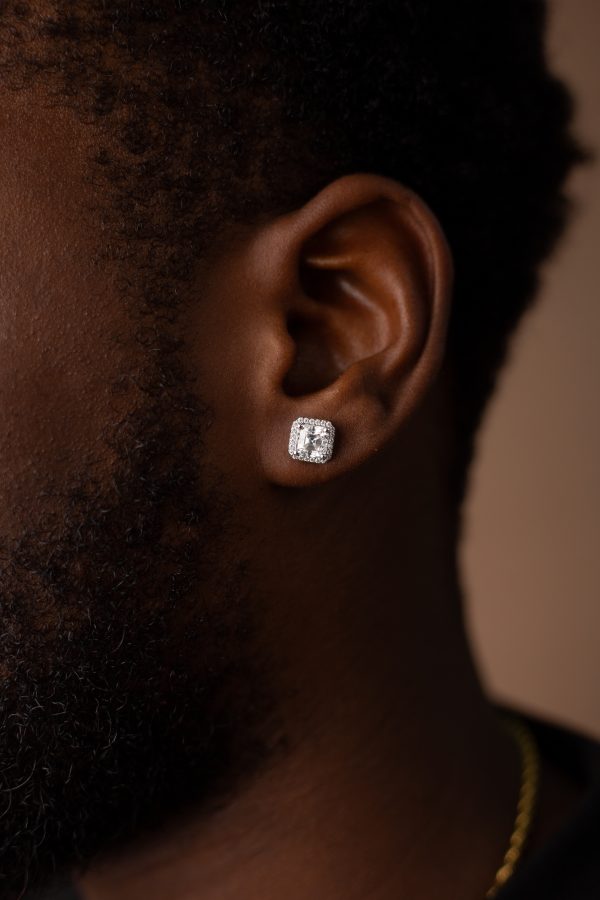 6.5MM Asscher Cut VVS MOISSANITE Earrings