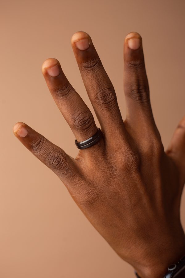 6MM Tungsten Cabride Black Groom Band