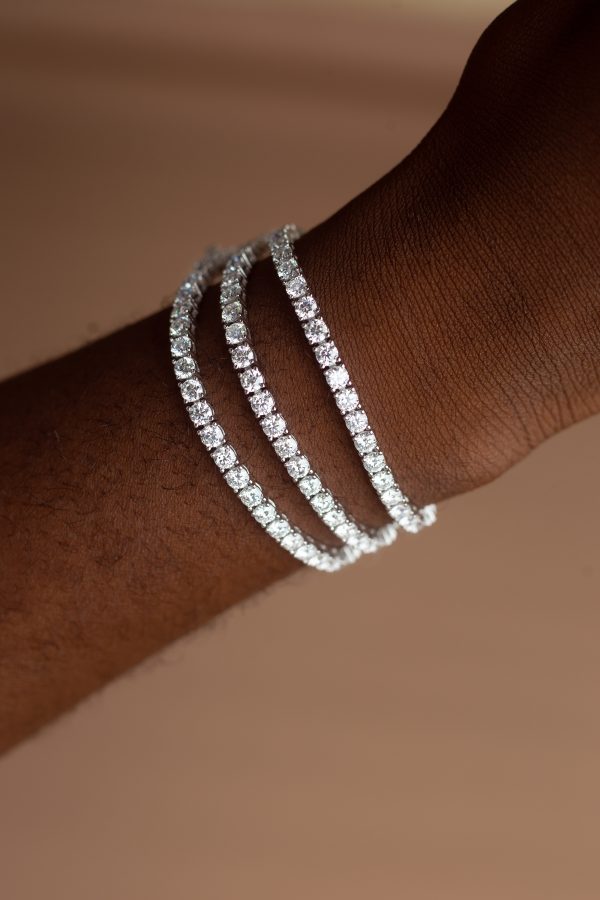 4MM VVS MOISSANITE Tennis Chain Bracelet