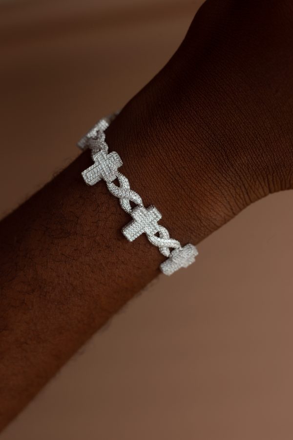 Cross Cuban VVS MOISSANITE Bracelet