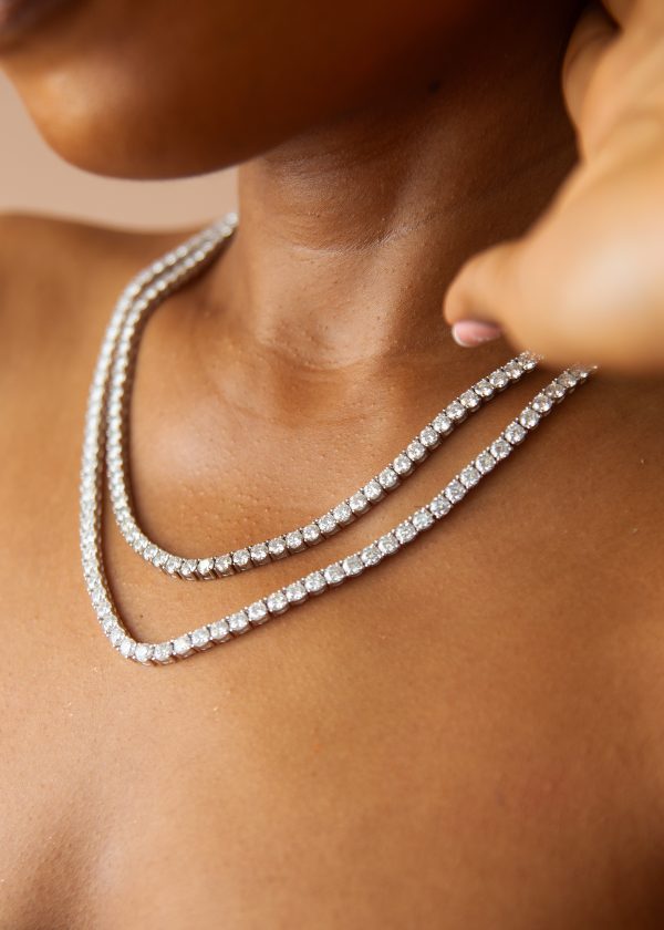4MM VVS MOISSANITE Tennis Chain Necklace