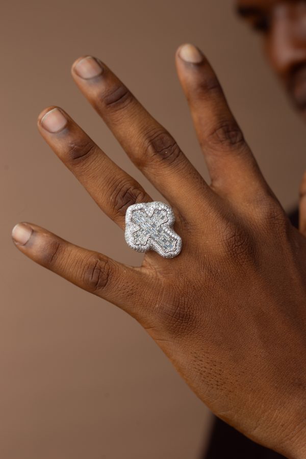 VVS MOISSANITE Cross Ring